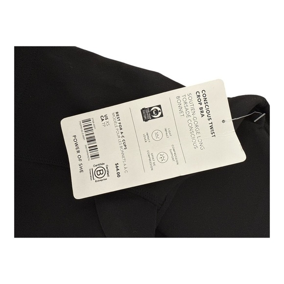 NWT ATHLETA Conscious Twist Crop Bra Cups A-C Size XS - Picture 7 of 9